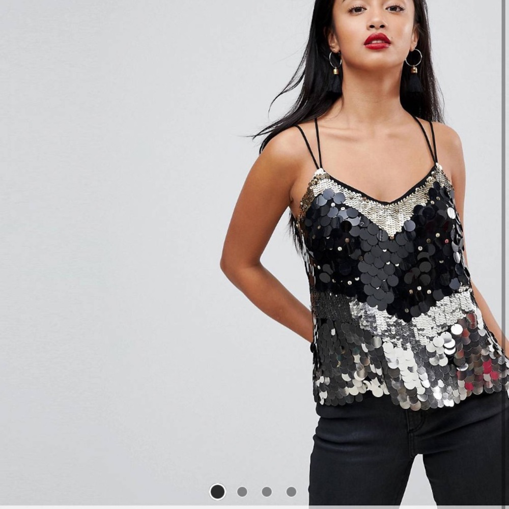 River Island Sequin Cami Top